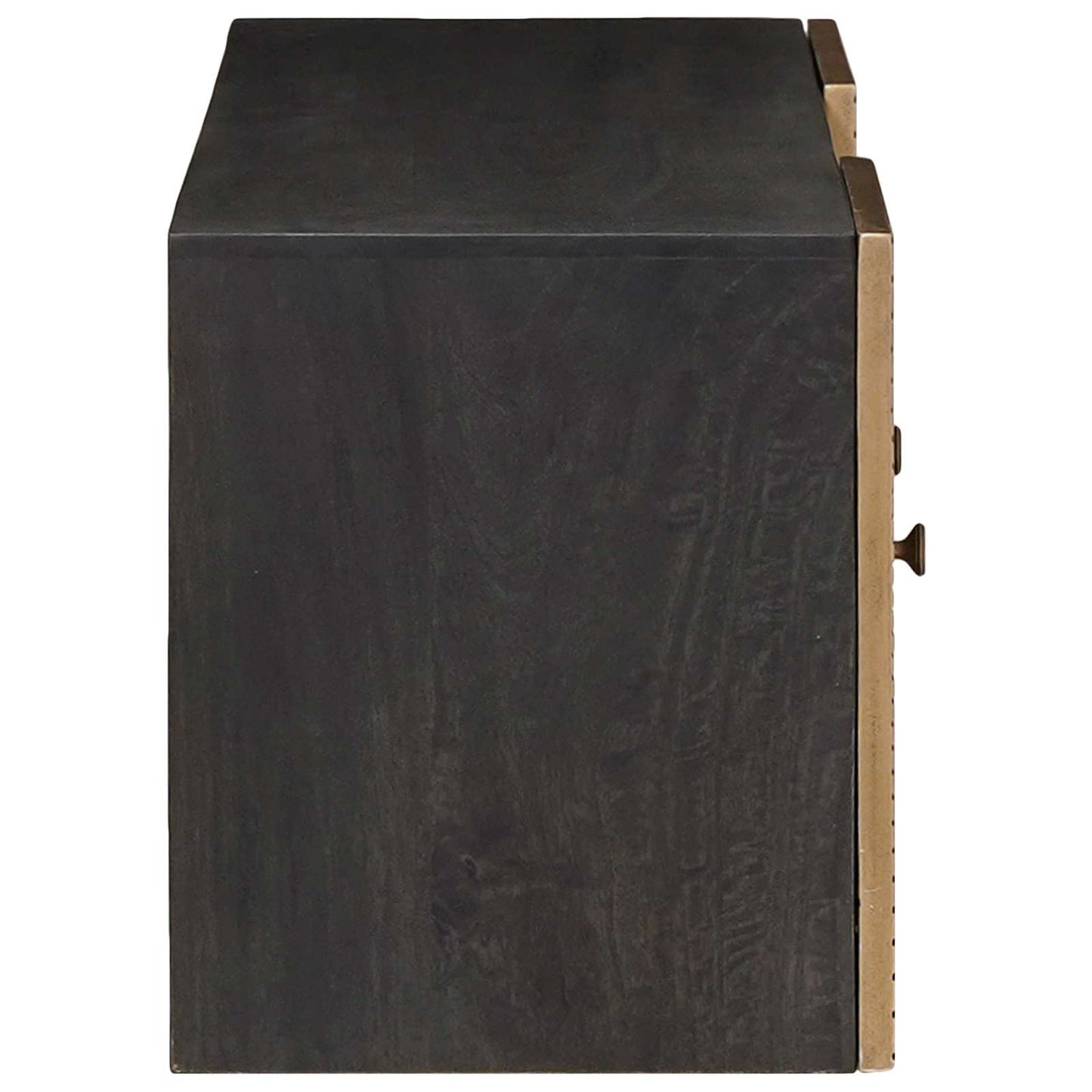 vidaXL TV Cabinet with Shelf with Storage Brass 105 x 30 x 35 cm