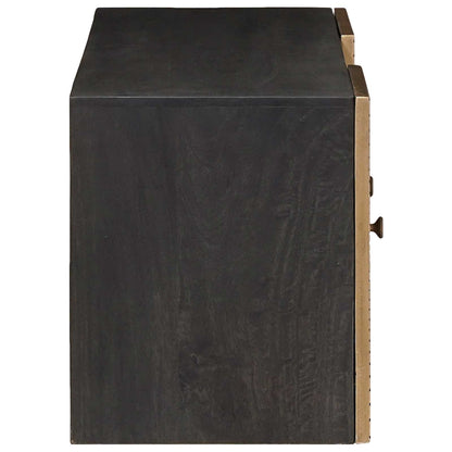 vidaXL TV Cabinet with Shelf with Storage Brass 105 x 30 x 35 cm