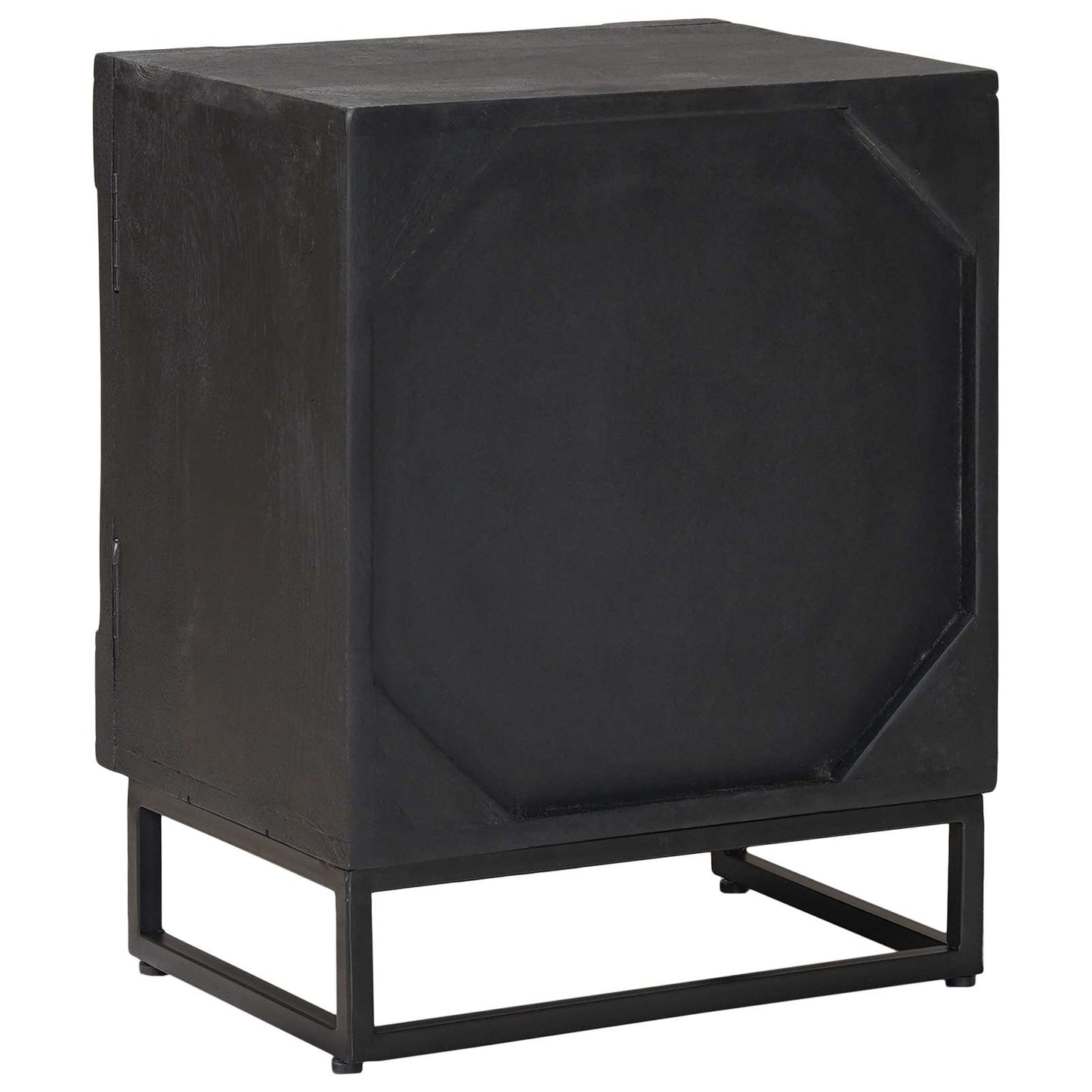 vidaXL Handmade Bedside Cabinet Black 40 x 30 x 50 cm Solid Mango Wood
