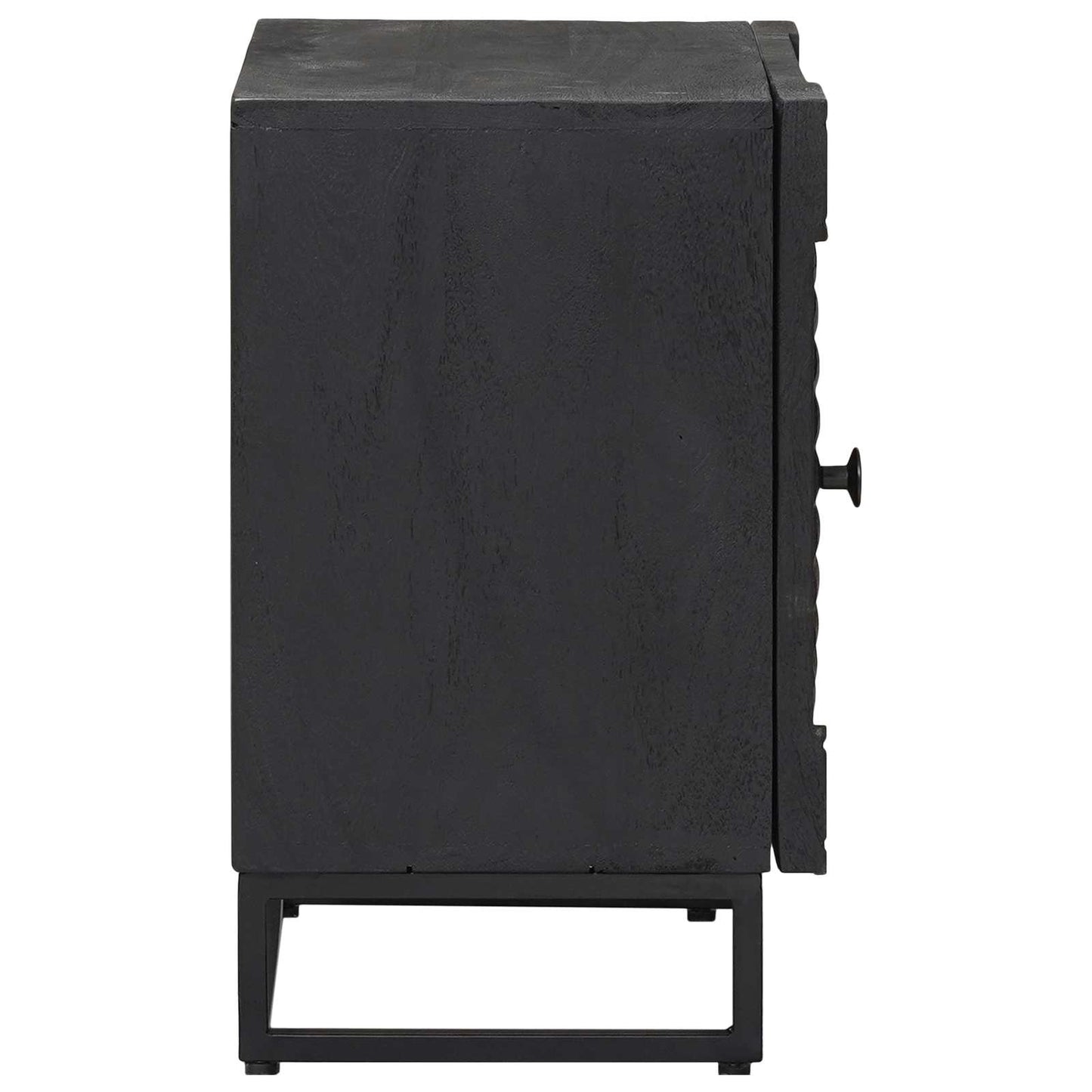 vidaXL Handmade Bedside Cabinet Black 40 x 30 x 50 cm Solid Mango Wood
