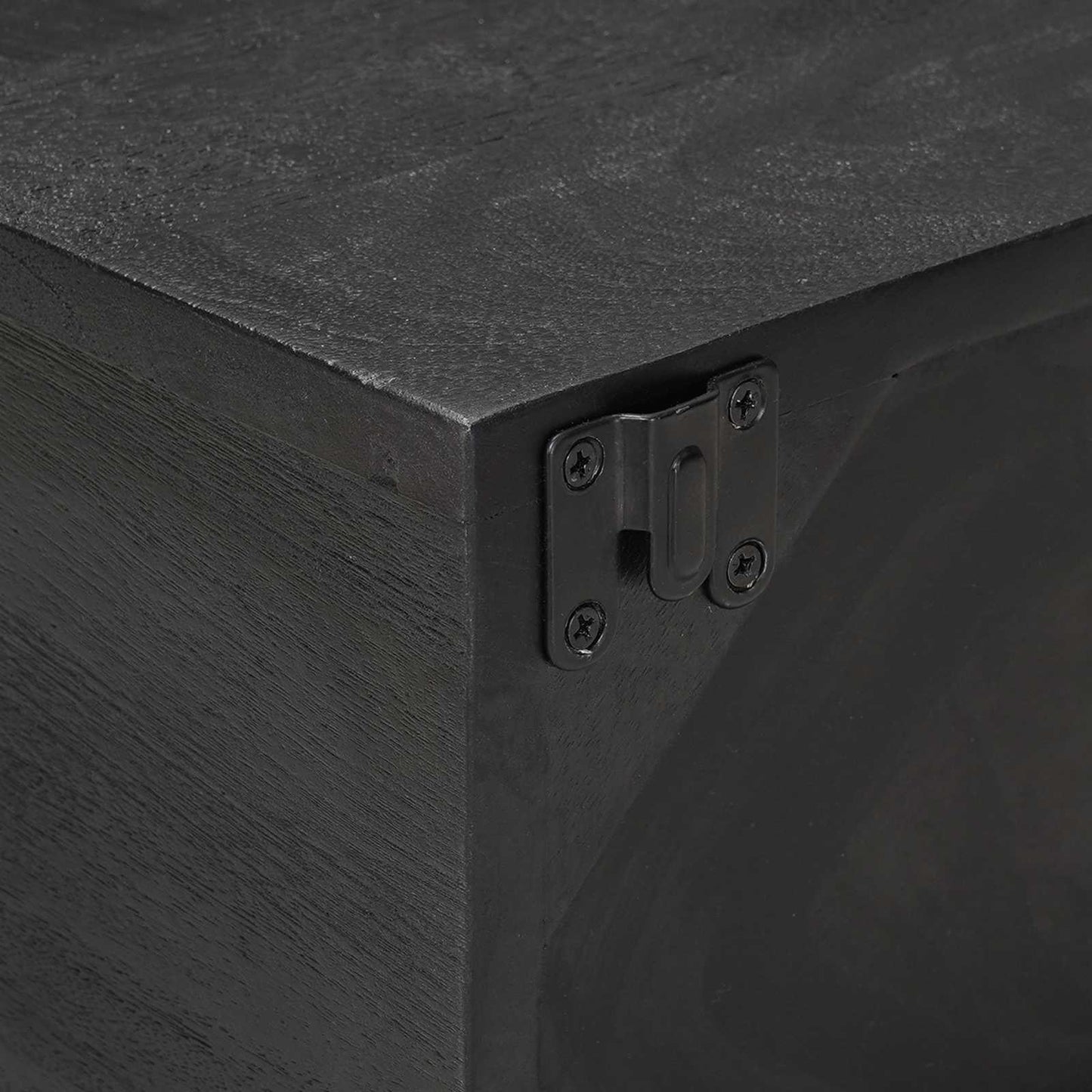 vidaXL Handmade Bedside Cabinet Black 40 x 30 x 20 cm Solid Mango Wood