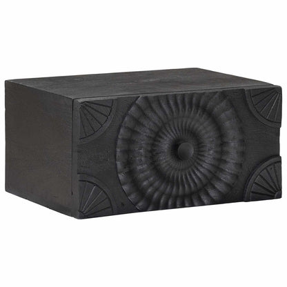 vidaXL Handmade Bedside Cabinet Black 40 x 30 x 20 cm Solid Mango Wood