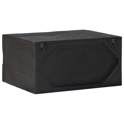 vidaXL Handmade Bedside Cabinet Black 40 x 30 x 20 cm Solid Mango Wood