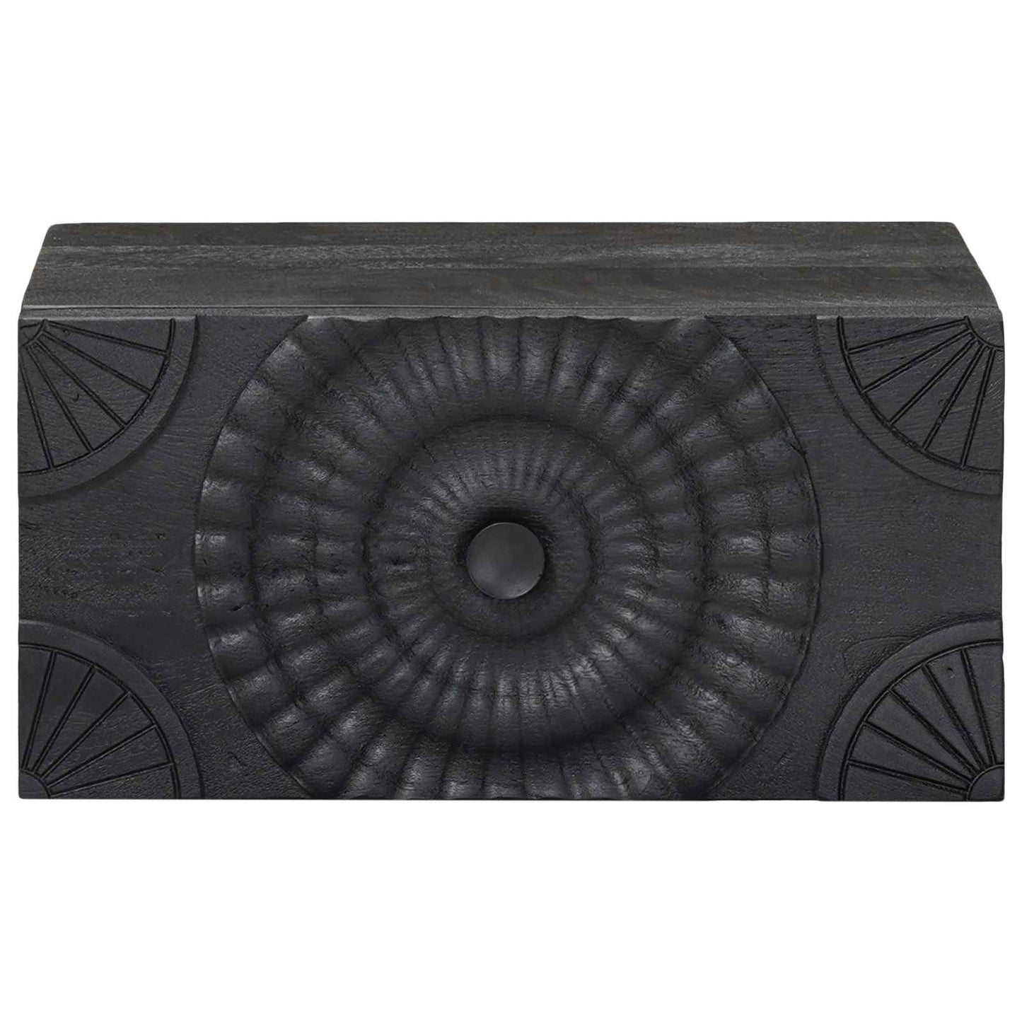 vidaXL Handmade Bedside Cabinet Black 40 x 30 x 20 cm Solid Mango Wood