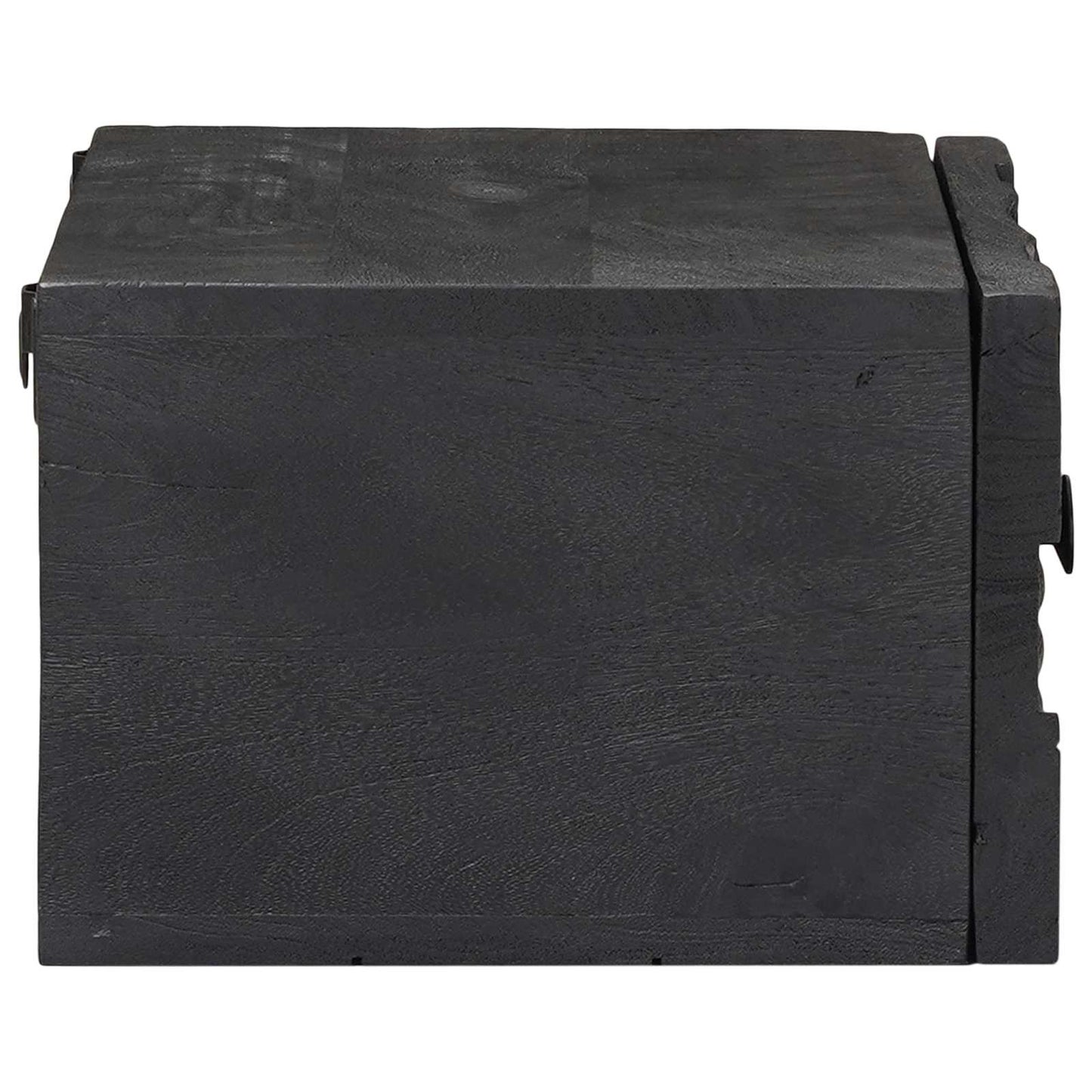vidaXL Handmade Bedside Cabinet Black 40 x 30 x 20 cm Solid Mango Wood