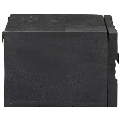 vidaXL Handmade Bedside Cabinet Black 40 x 30 x 20 cm Solid Mango Wood