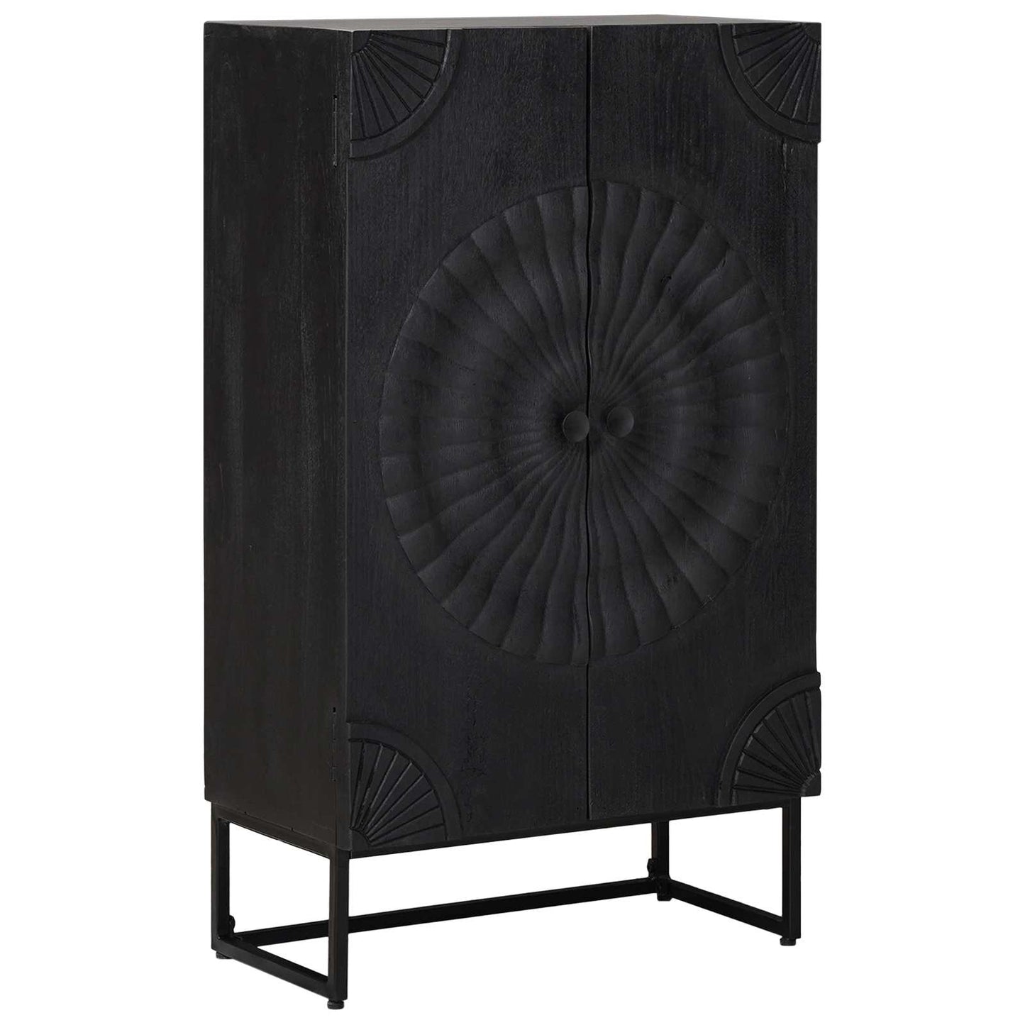 vidaXL Highboard Black 55 x 30 x 95 cm