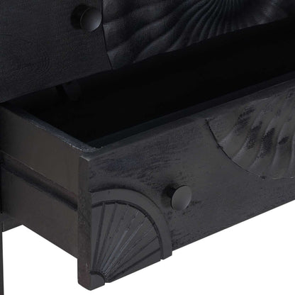 vidaXL Drawer Cabinet with Drawer Black 75 x 30 x 65 cm