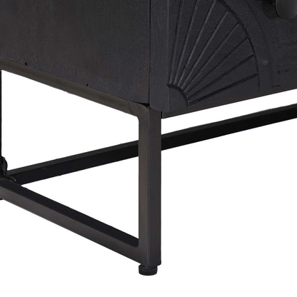 vidaXL Drawer Cabinet with Drawer Black 75 x 30 x 65 cm