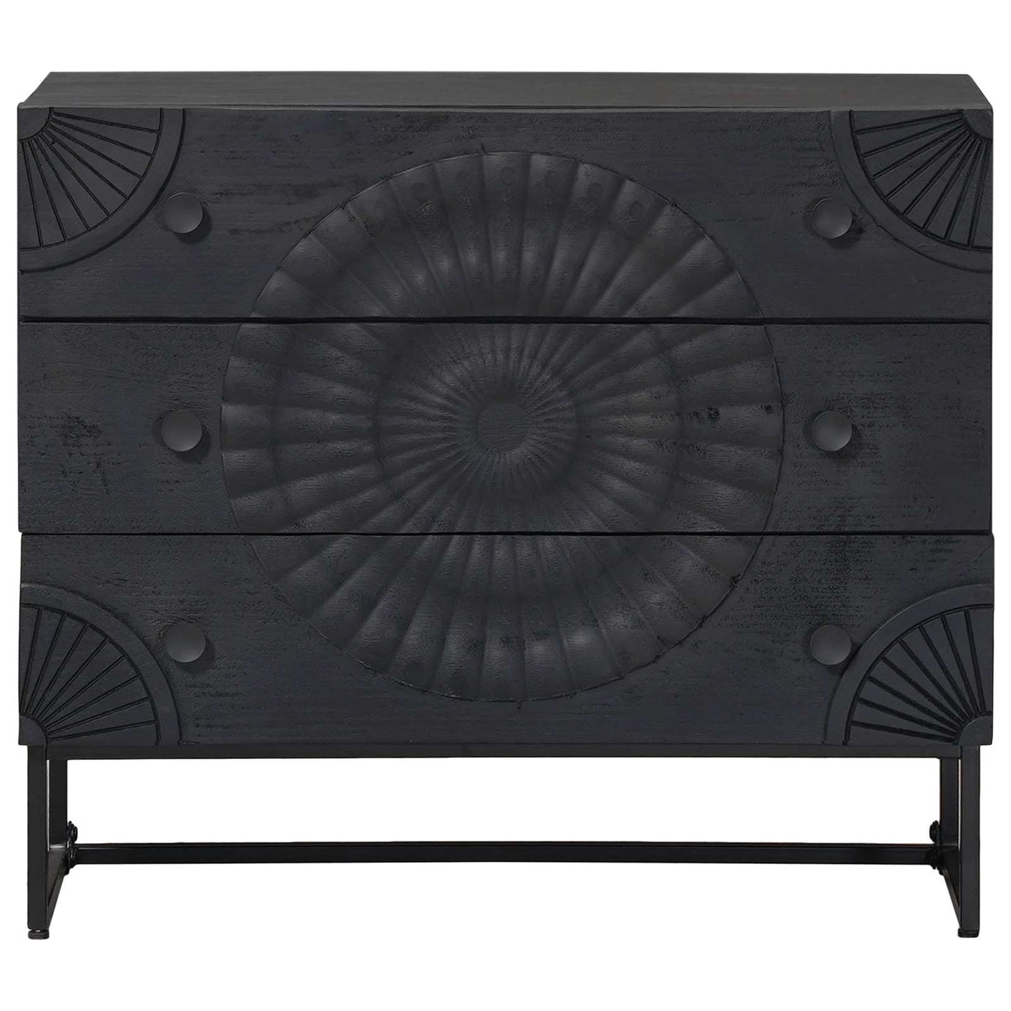 vidaXL Drawer Cabinet with Drawer Black 75 x 30 x 65 cm