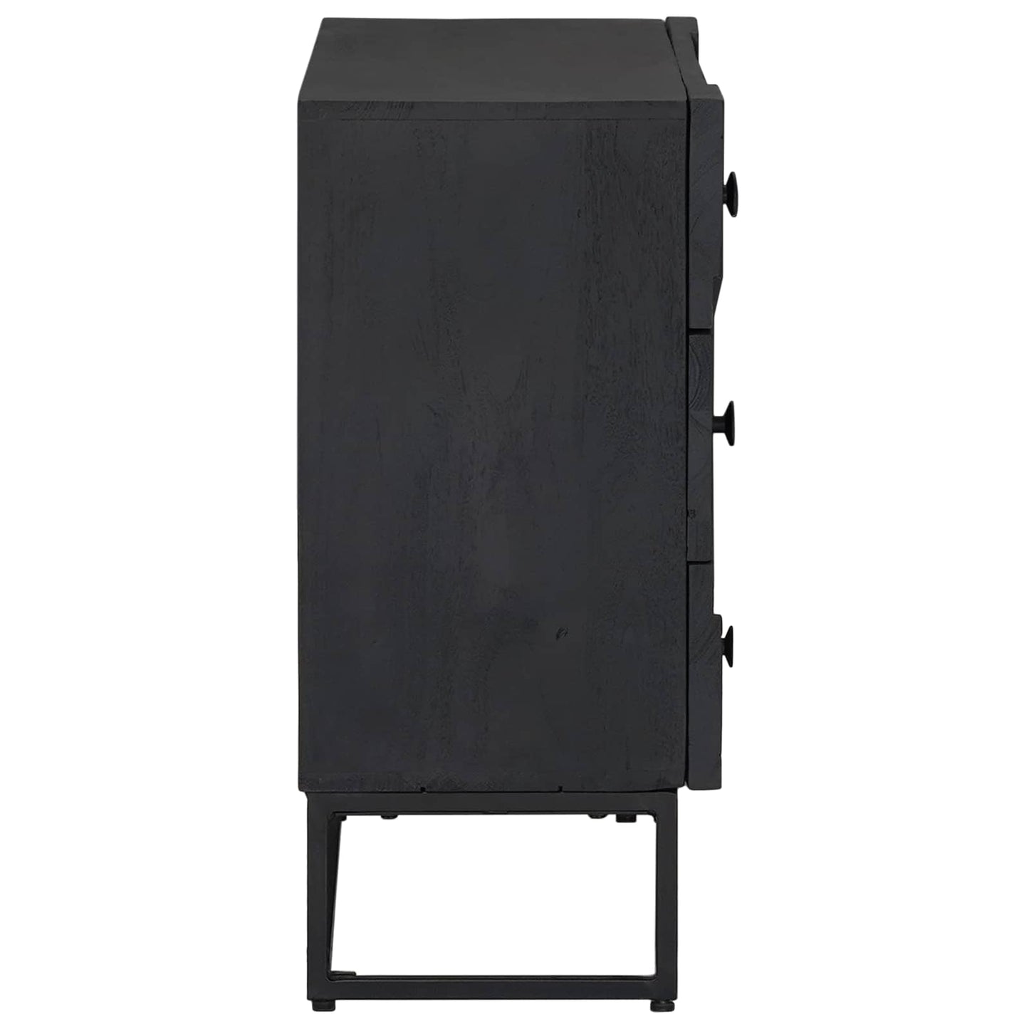 vidaXL Drawer Cabinet with Drawer Black 75 x 30 x 65 cm