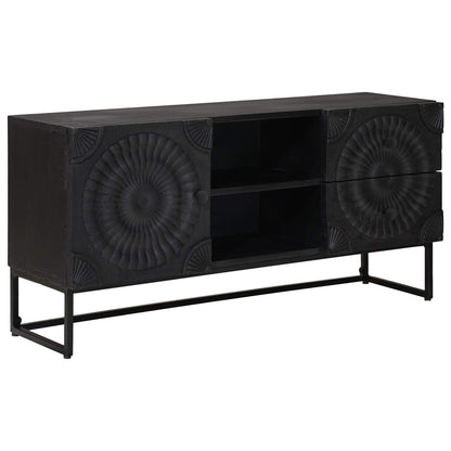 vidaXL TV Cabinet with Drawer with Shelf Black 105 x 30 x 54 cm