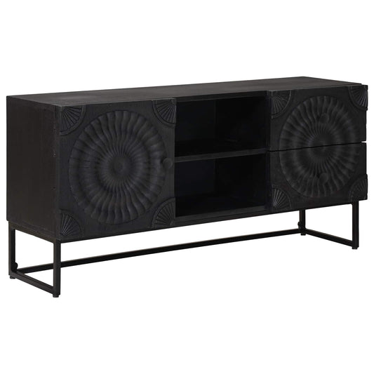 vidaXL TV Cabinet with Drawer with Shelf Black 105 x 30 x 54 cm