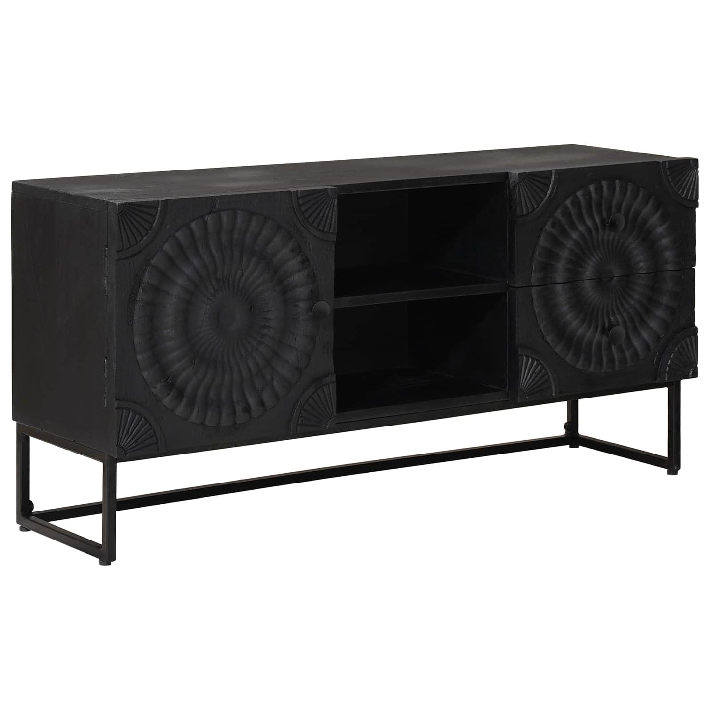 vidaXL TV Cabinet with Drawer with Shelf Black 105 x 30 x 54 cm