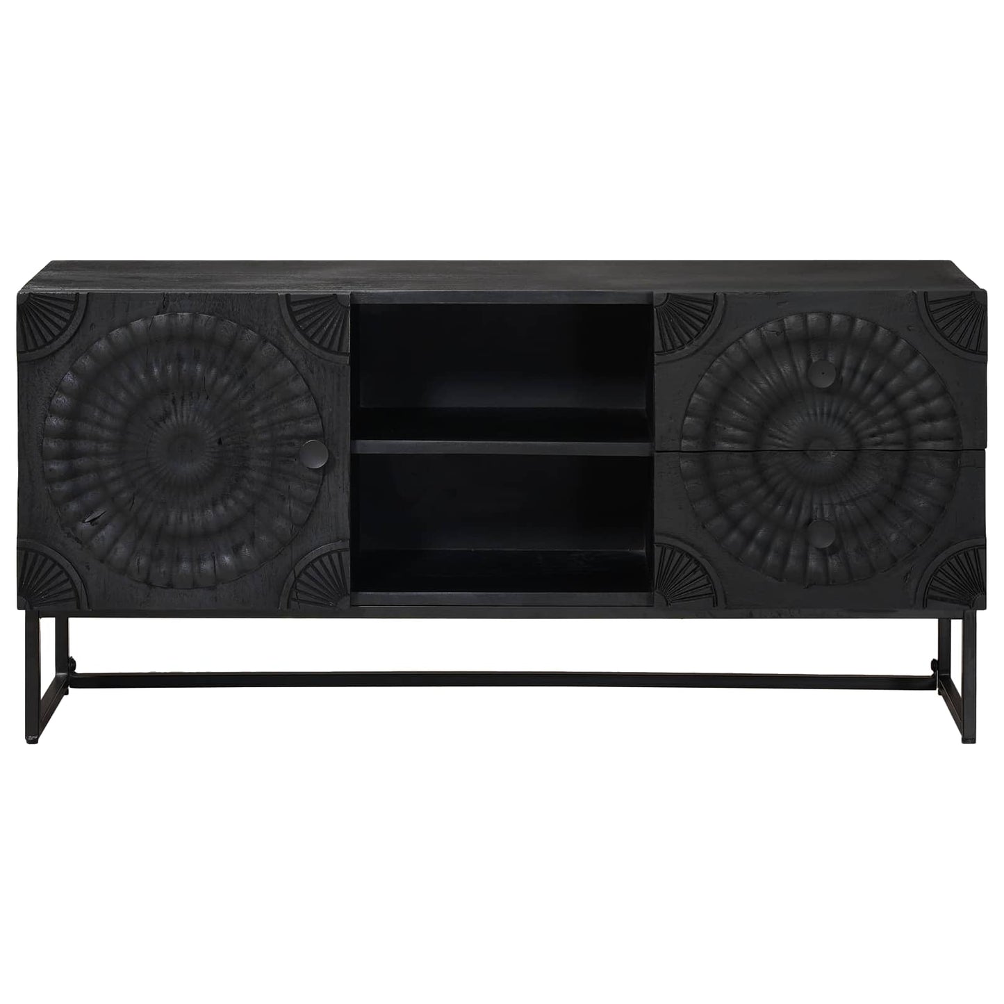 vidaXL TV Cabinet with Drawer with Shelf Black 105 x 30 x 54 cm
