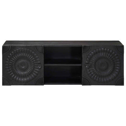 vidaXL TV Cabinet with Shelf with Storage Black 105 x 30 x 35 cm