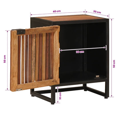 vidaXL Handmade Bedside Cabinet Natural 40 x 30 x 50 cm