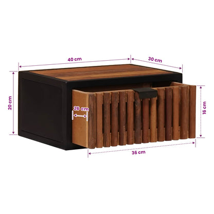 vidaXL Handmade Bedside Cabinet Natural 40 x 30 x 20 cm