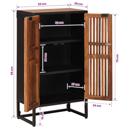 vidaXL Highboard 53 x 30 x 95 cm Solid Mango Wood and Engineered Wood