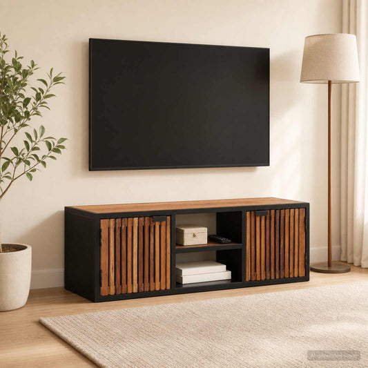 vidaXL Handmade TV Cabinet 105 x 30 x 35 cm Solid Mango Wood
