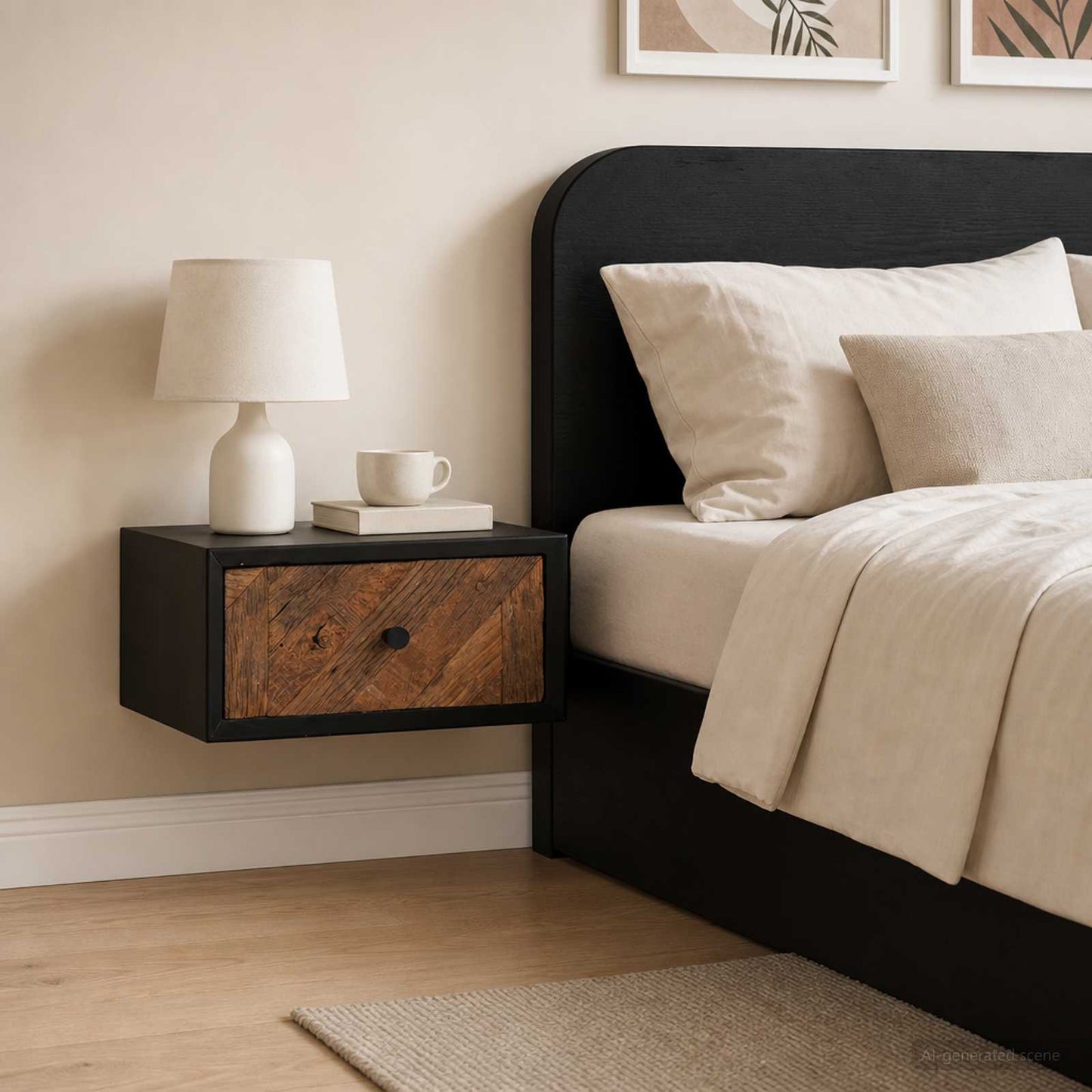 vidaXL Handmade Bedside Cabinet Natural 40 x 30 x 20 cm