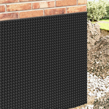 vidaXL Dimpled Drainage Sheet Black 0.5 x 20 m HDPE