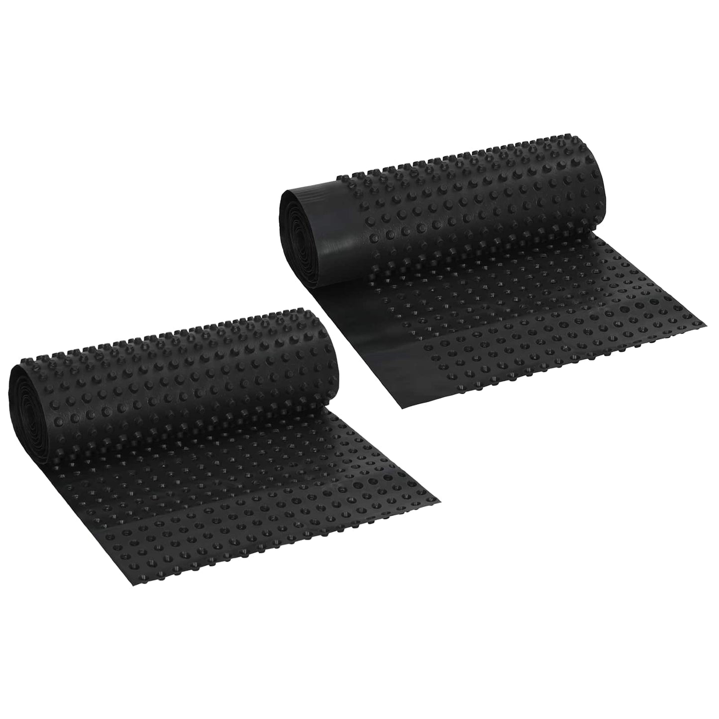 vidaXL Dimpled Drainage Sheet 2 pcs Black 0.5 x 20 m HDPE