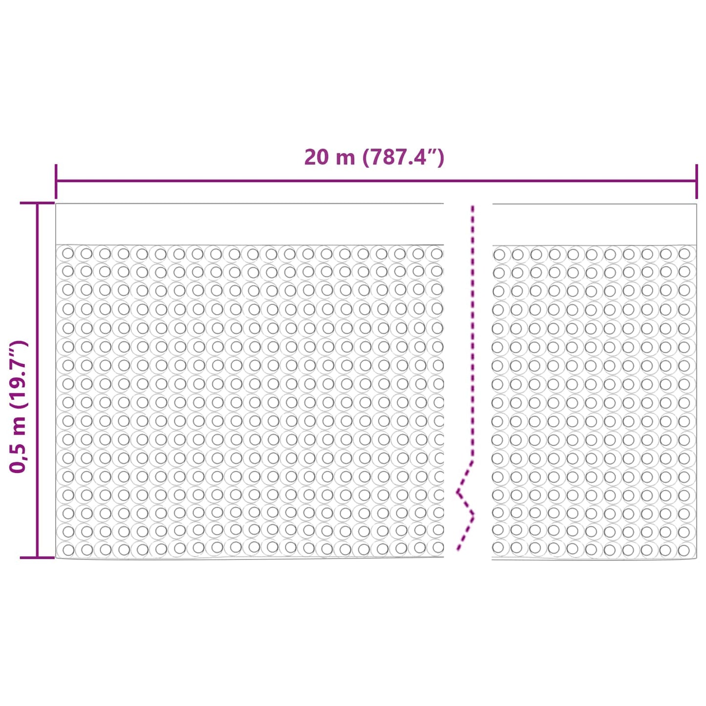 vidaXL Dimpled Drainage Sheet 2 pcs Black 0.5 x 20 m HDPE