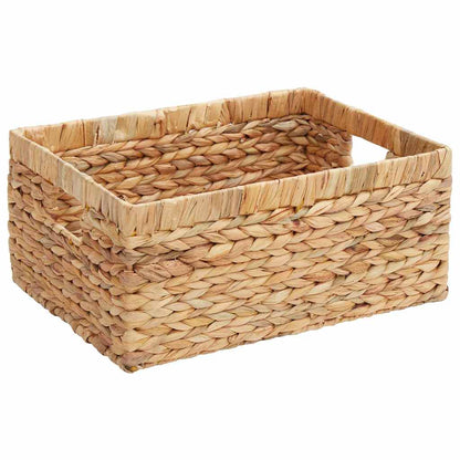 vidaXL Storage Baskets 3 pcs Natural Water hyacinth