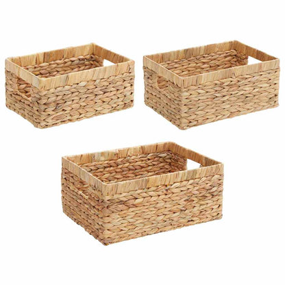 vidaXL Storage Baskets 3 pcs Natural Water hyacinth