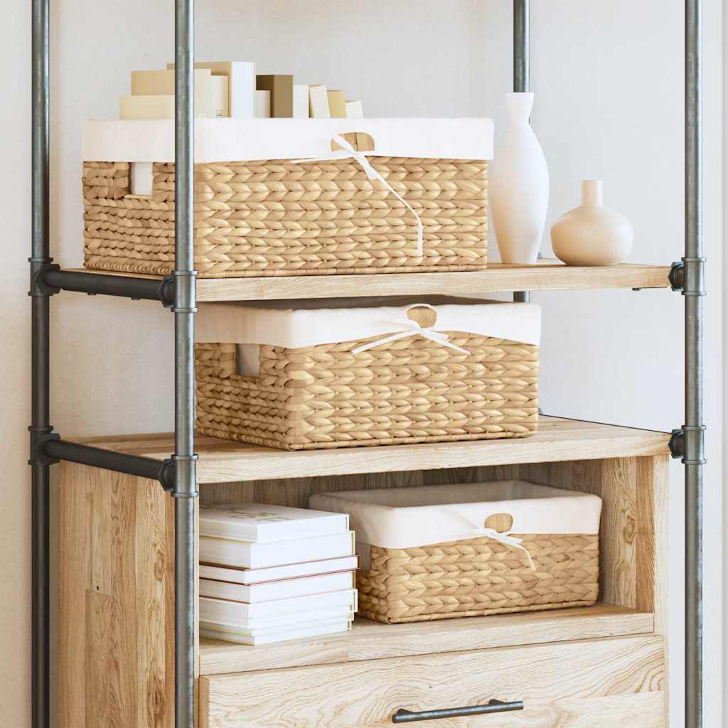 vidaXL Storage Baskets 3 pcs Natural Water hyacinth
