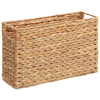 vidaXL Magazine Baskets 2 pcs Natural 39 x 14 x 25 cm Water hyacinth
