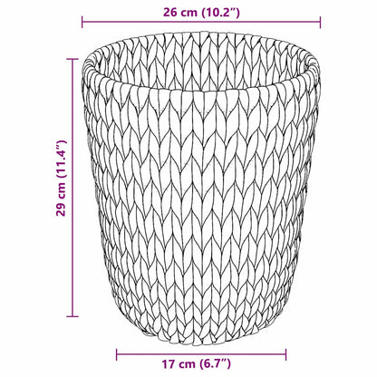 vidaXL Waste Paper Bins 2 pcs Natural 26 x 26 x 29 cm Water hyacinth