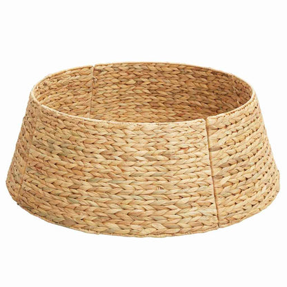 vidaXL Christmas Tree Collar Round Brown 60 x 60 x 22 cm