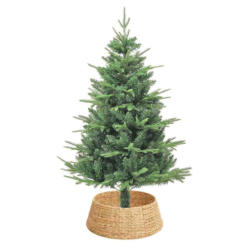 vidaXL Christmas Tree Collar Round Brown 60 x 60 x 22 cm