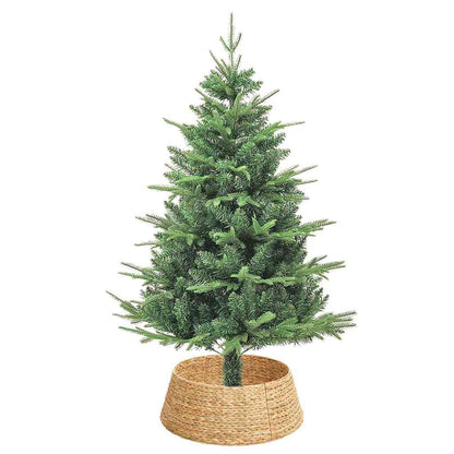 vidaXL Christmas Tree Collar Round Brown 60 x 60 x 22 cm