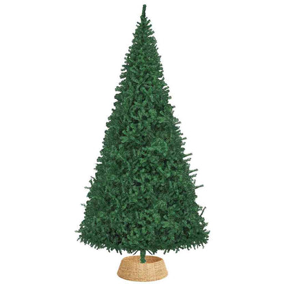 vidaXL Christmas Tree Collar Round Brown 90 x 90 x 28 cm
