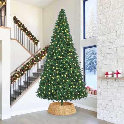 vidaXL Christmas Tree Collar Round Brown 105 x 105 x 28 cm