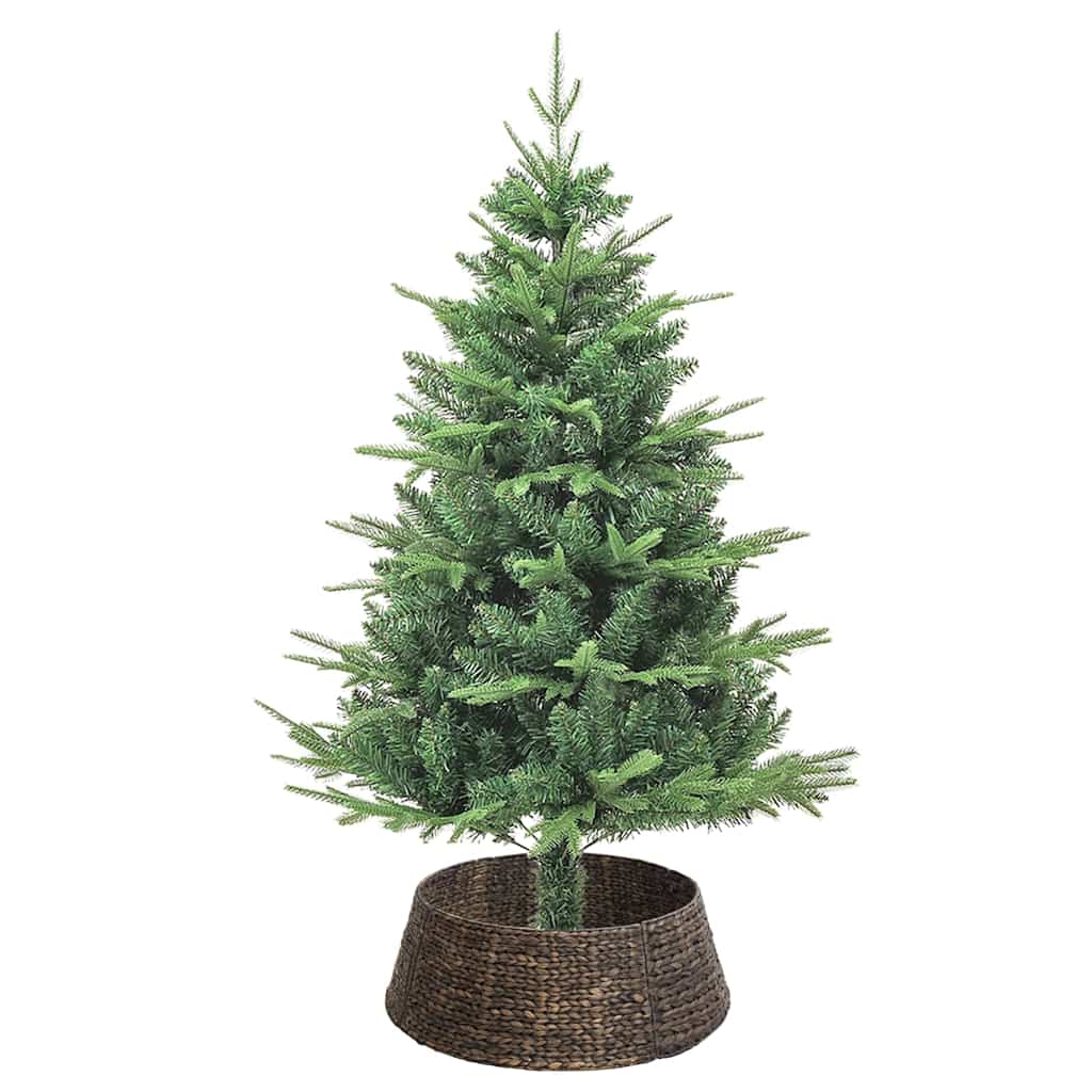 vidaXL Christmas Tree Collar Round Black 60 x 60 x 22 cm