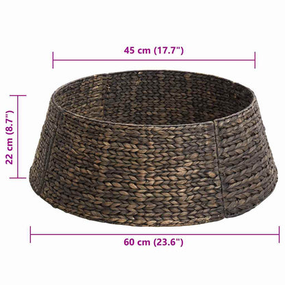 vidaXL Christmas Tree Collar Round Black 60 x 60 x 22 cm