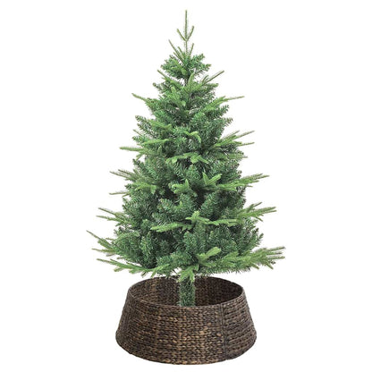 vidaXL Christmas Tree Collar Round Black 75 x 75 x 25 cm