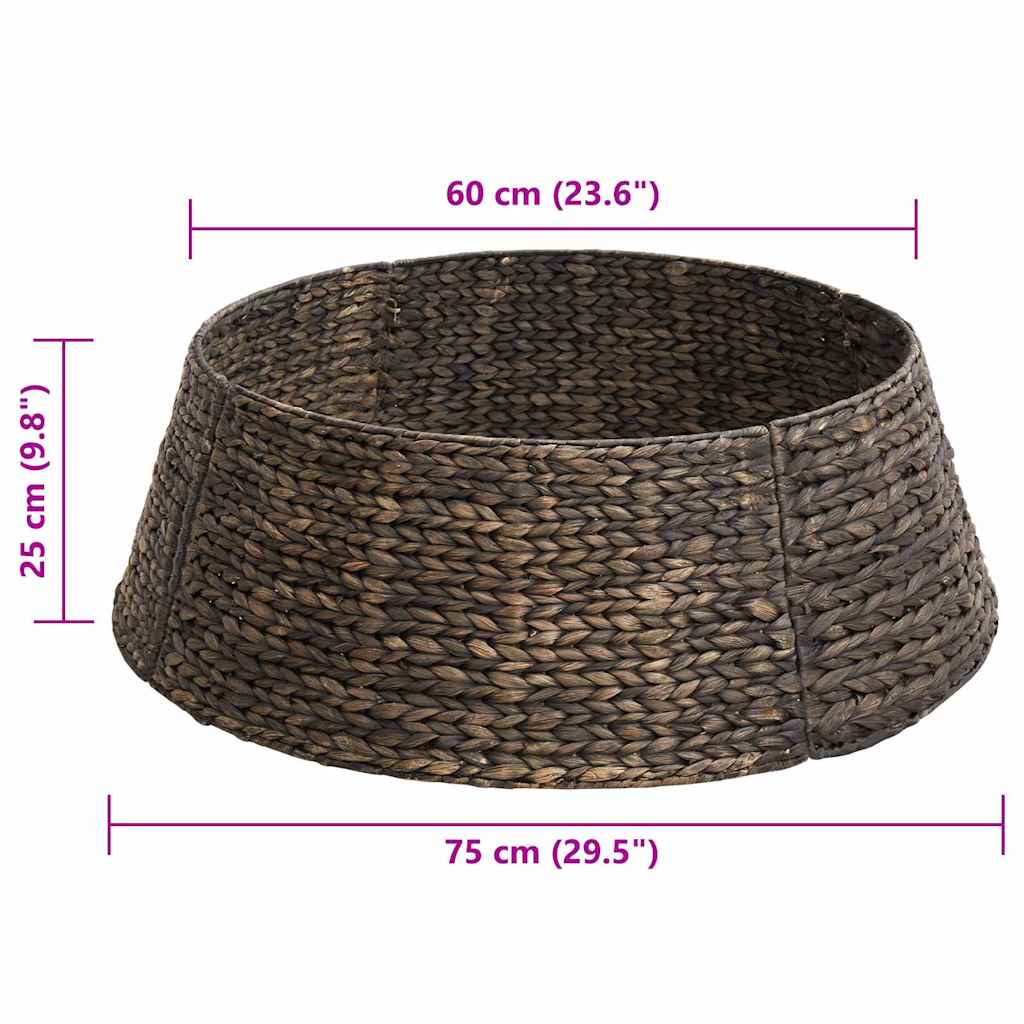 vidaXL Christmas Tree Collar Round Black 75 x 75 x 25 cm
