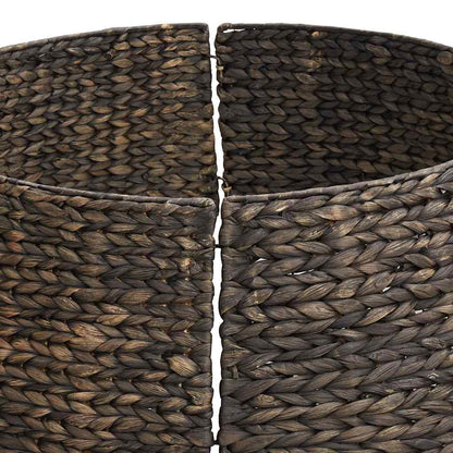 vidaXL Christmas Tree Collar Round Black 90 x 90 x 28 cm