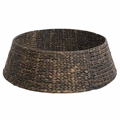 vidaXL Christmas Tree Collar Round Black 90 x 90 x 28 cm