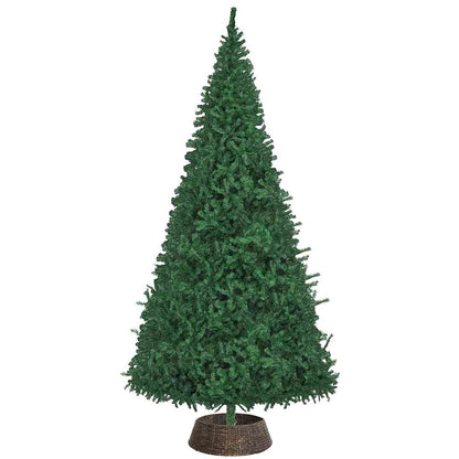 vidaXL Christmas Tree Collar Round Black 90 x 90 x 28 cm