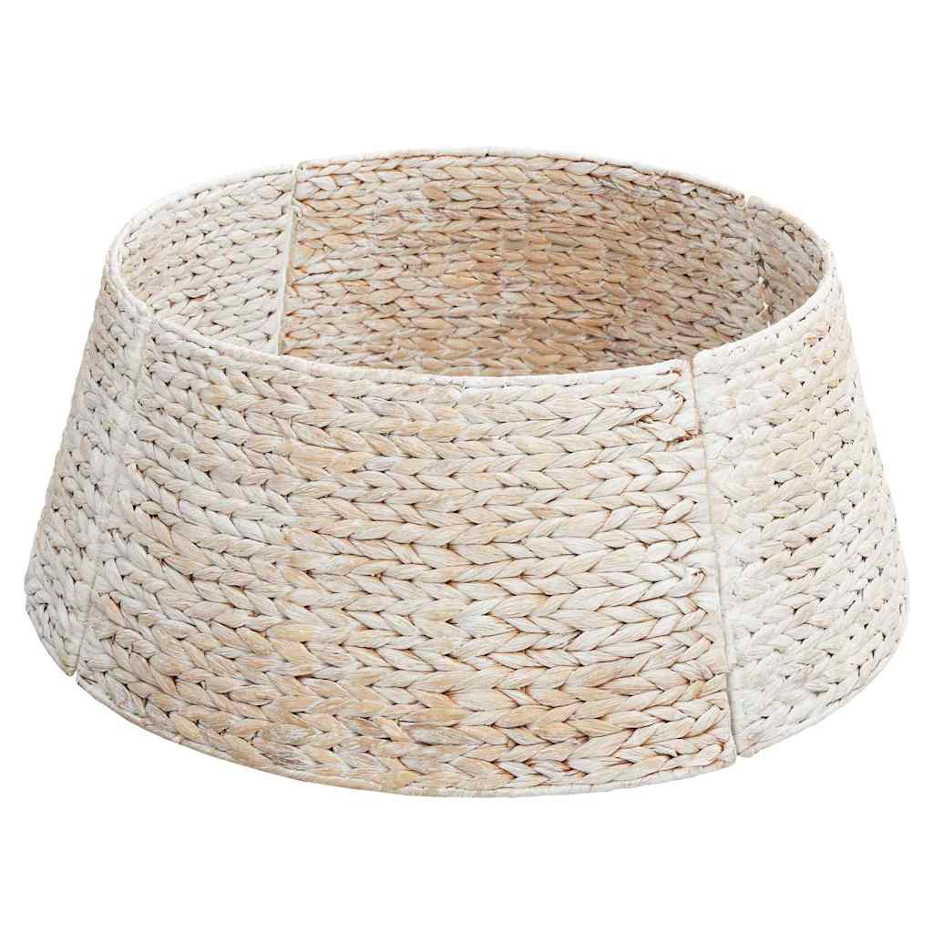 vidaXL Christmas Tree Collar Round White 60 x 60 x 22 cm