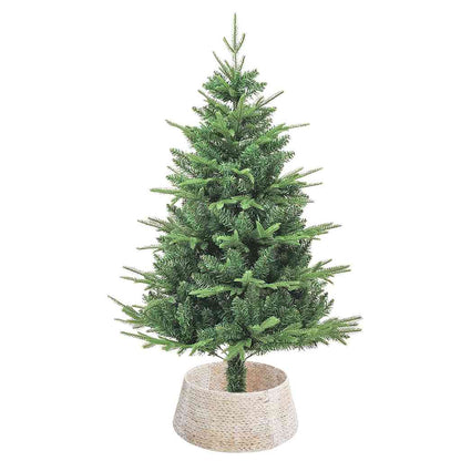 vidaXL Christmas Tree Collar Round White 60 x 60 x 22 cm