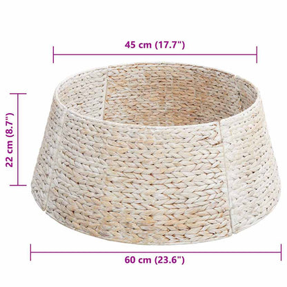 vidaXL Christmas Tree Collar Round White 60 x 60 x 22 cm