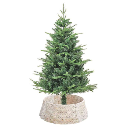 vidaXL Christmas Tree Collar Round White 75 x 75 x 25 cm