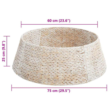 vidaXL Christmas Tree Collar Round White 75 x 75 x 25 cm